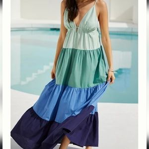 Anthropologie Reya colorblock Maxi dress